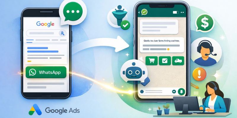 Google Ads + WhatsApp: cómo convertir búsquedas en conversaciones reales